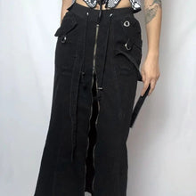 Load image into Gallery viewer, &#39;Deep Dive&#39; Zip-Up Drawstring Midi Skirt AlielNosirrah
