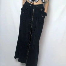 Load image into Gallery viewer, &#39;Deep Dive&#39; Zip-Up Drawstring Midi Skirt AlielNosirrah
