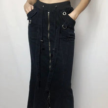 Load image into Gallery viewer, &#39;Deep Dive&#39; Zip-Up Drawstring Midi Skirt AlielNosirrah
