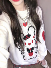 Load image into Gallery viewer, &#39;Diet Rabbit&#39; Kawaii Goth Oversized Sweater AlielNosirrah
