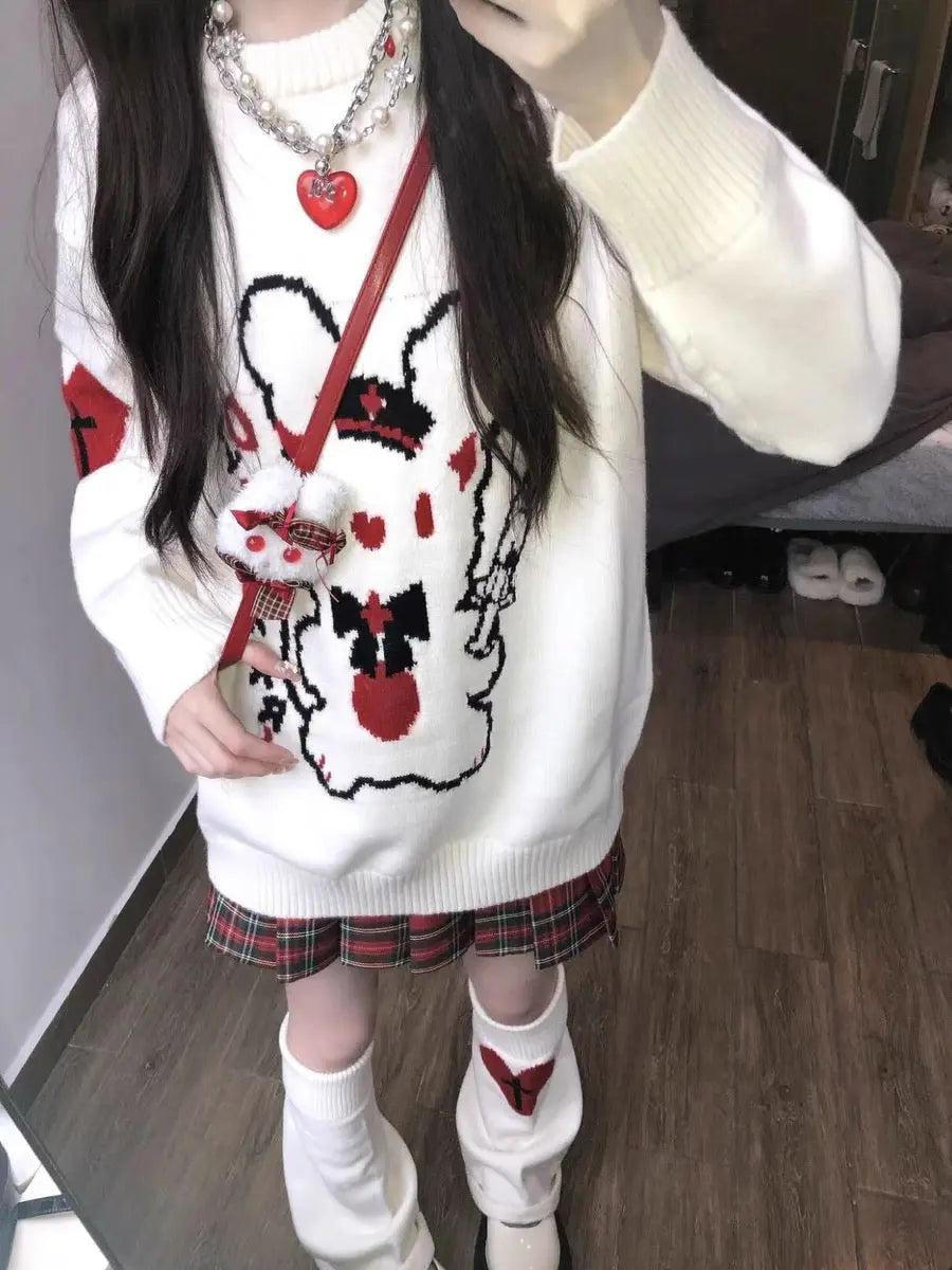 'Diet Rabbit' Kawaii Goth Oversized Sweater AlielNosirrah
