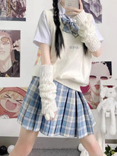 Load image into Gallery viewer, &#39;Dolly&#39; E-girl White Knitting Pompoms Gloves AlielNosirrah
