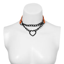 Load image into Gallery viewer, &#39;Dope Lovers&#39; Chains &amp; Heart Choker AlielNosirrah
