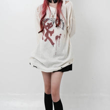 Load image into Gallery viewer, &#39;Dreamcore&#39; Oversized Alt Vague Printed Knitted Top

