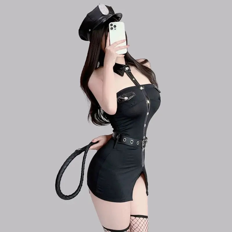 'Esdeath' Anime Girl Pu Leather Uniform Suit AlielNosirrah