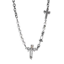Load image into Gallery viewer, &#39;Faithful&#39; Cross Alt Titanium Necklace AlielNosirrah
