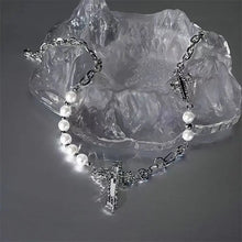 Load image into Gallery viewer, &#39;Faithful&#39; Cross Alt Titanium Necklace AlielNosirrah
