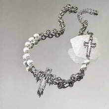 Load image into Gallery viewer, &#39;Faithful&#39; Cross Alt Titanium Necklace AlielNosirrah
