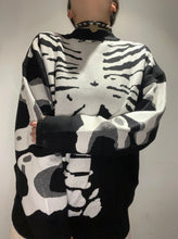 Load image into Gallery viewer, &#39;Fake body&#39; Oversized Unisex Dark Skeleton Sweater AlielNosirrah
