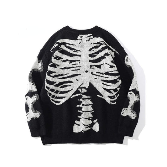 Fakebody' Oversized Unisex Dark Skeleton Sweater AlielNosirrah