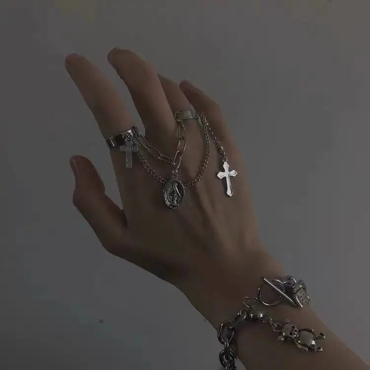 'Finger Crossed' Attaching Cross Rings