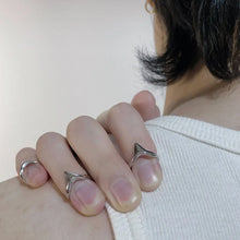Load image into Gallery viewer, &#39;Fingertips&#39; Future Steel Punk Nail Rings Set AlielNosirrah
