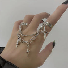 Load image into Gallery viewer, &#39;Flash&#39; Future Edgy Chained Rings Set AlielNosirrah
