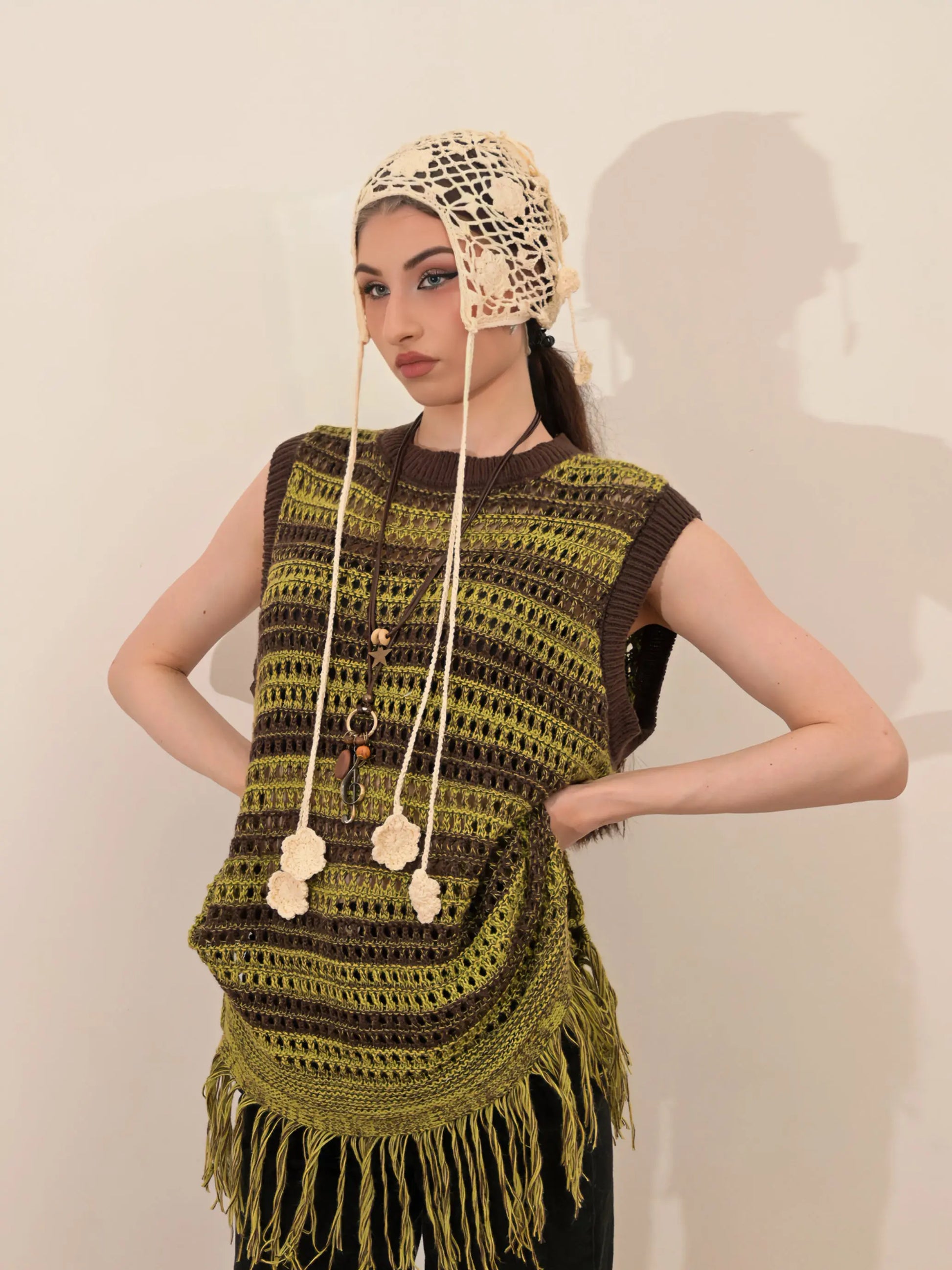 'Flower Basket' Fairy Grunge Crochet Hat AlielNosirrah