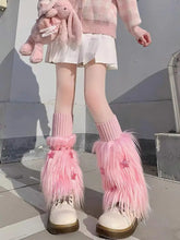 Load image into Gallery viewer, &#39;Fluff Doll&#39; Star Fur Kawaii Leg Warmers AlielNosirrah
