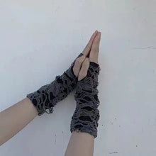 Load image into Gallery viewer, &#39;Freaks&#39; Ripped Double Layers  Gloves - AlielNosirrah

