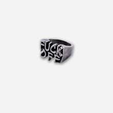 Load image into Gallery viewer, &#39;Fxck Off&#39; Alt Steel Punk Letters Rings AlielNosirrah
