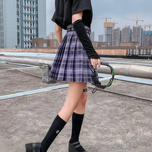 Load image into Gallery viewer, &#39;Gamer Girl&#39; Neon Purple Pleated Skirt AlielNosirrah
