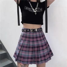 Load image into Gallery viewer, &#39;Gamer Girl&#39; Neon Purple Pleated Skirt AlielNosirrah
