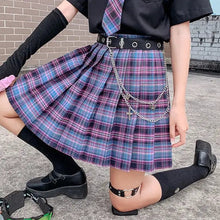 Load image into Gallery viewer, &#39;Gamer Girl&#39; Neon Purple Pleated Skirt AlielNosirrah
