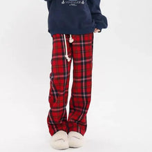 Load image into Gallery viewer, &#39;Gimme Gimme&#39; Punk Red Checkerboard Pants AlielNosirrah
