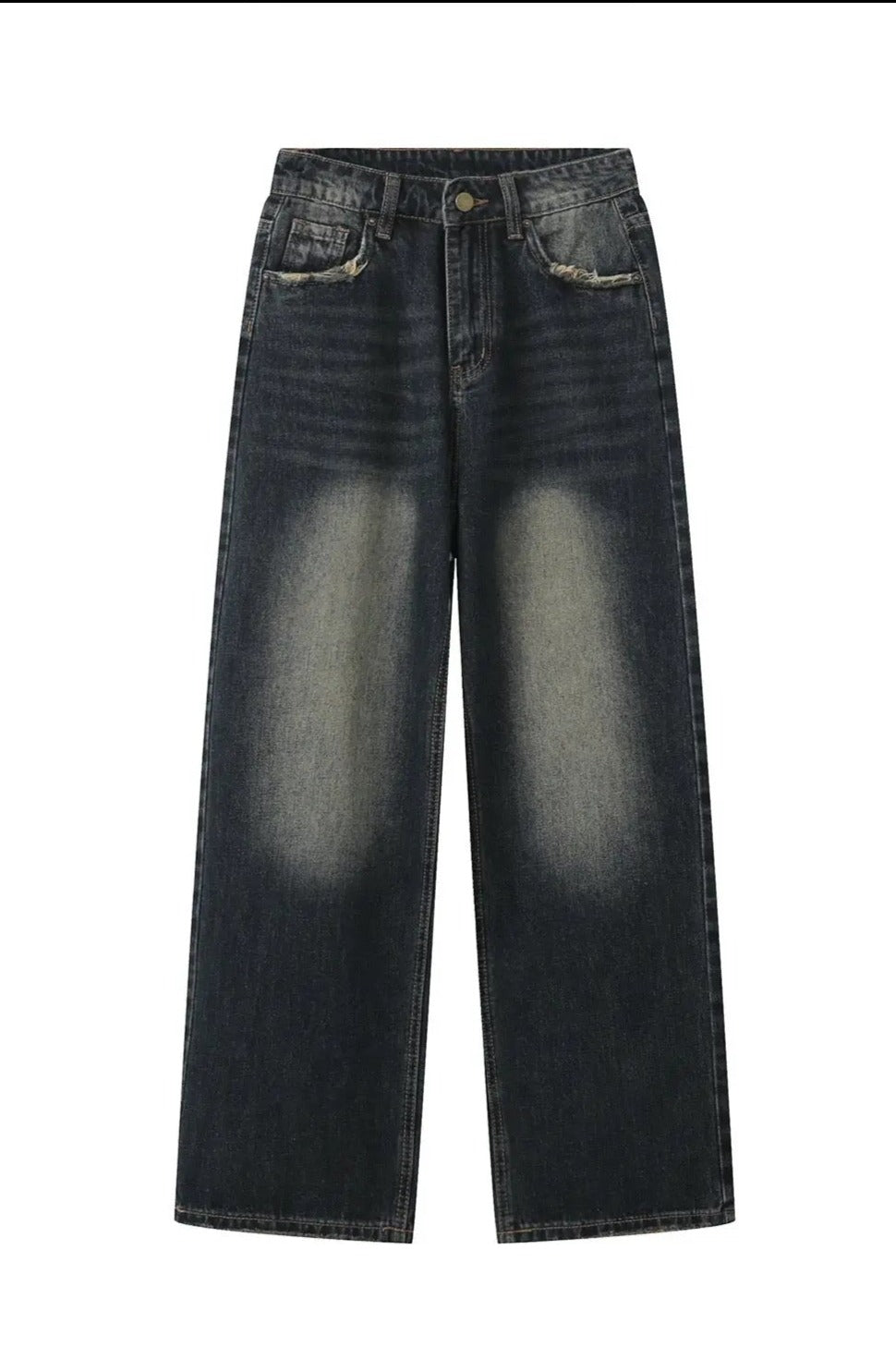 'Good Night' Vintage Oversized Distressed Denim Pants AlielNosirrah