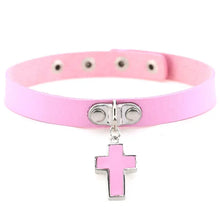 Load image into Gallery viewer, &#39;Guardian Angels&#39; Cross Pendant Choker AlielNosirrah

