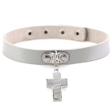 Load image into Gallery viewer, &#39;Guardian Angels&#39; Cross Pendant Choker AlielNosirrah

