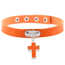 Load image into Gallery viewer, &#39;Guardian Angels&#39; Cross Pendant Choker AlielNosirrah
