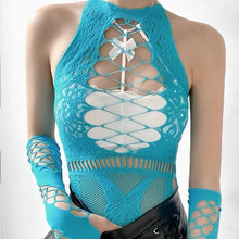 Load image into Gallery viewer, &#39;Hallucination Pastel Hollow Out Stretchy Top AlielNosirrah
