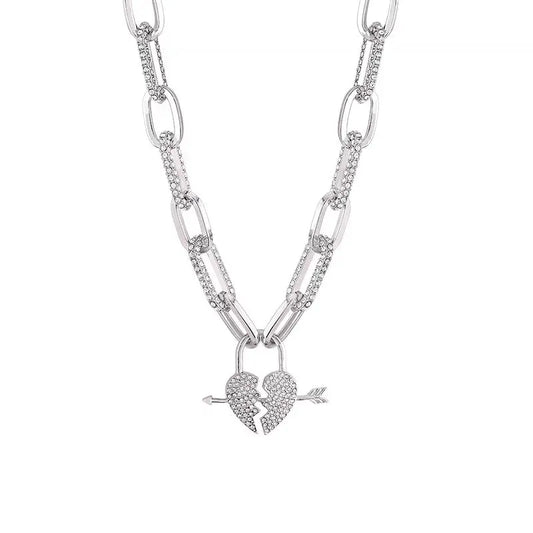 'Heartbreaker' Grunge Shinning Chained Necklace - AlielNosirrah