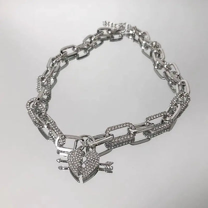 'Heartbreaker' Grunge Shinning Chained Necklace - AlielNosirrah