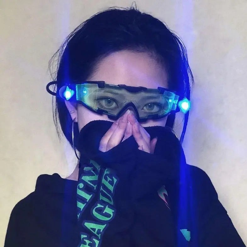 'High Life' Harajuku Cyberpunk LED Glasses - AlielNosirrah