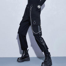 Load image into Gallery viewer, &#39;Bullets&#39; Dark High Waisted Cargo Pants - AlielNosirrah
