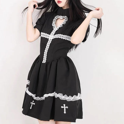 'Holy Doll'  Cross & Lace Heart Shape Dress AlielNosirrah