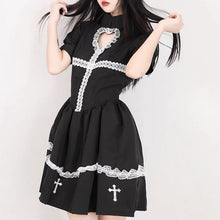 Load image into Gallery viewer, &#39;Holy Doll&#39;  Cross &amp; Lace Heart Shape Dress AlielNosirrah
