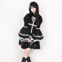 Load image into Gallery viewer, &#39;Holy Doll&#39;  Cross &amp; Lace Heart Shape Dress AlielNosirrah
