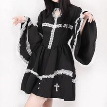 Load image into Gallery viewer, &#39;Holy Doll&#39;  Cross &amp; Lace Heart Shape Dress AlielNosirrah
