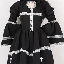 Load image into Gallery viewer, &#39;Holy Doll&#39;  Cross &amp; Lace Heart Shape Dress AlielNosirrah
