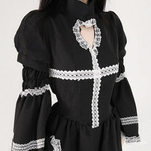 Load image into Gallery viewer, &#39;Holy Doll&#39;  Cross &amp; Lace Heart Shape Dress AlielNosirrah
