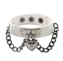 Load image into Gallery viewer, Imprisoned&#39;Punk Dark Heart Pendant Bracelet AlielNosirrah
