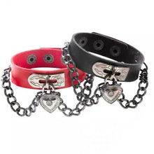 Load image into Gallery viewer, Imprisoned&#39;Punk Dark Heart Pendant Bracelet AlielNosirrah
