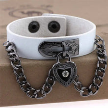 Load image into Gallery viewer, Imprisoned&#39;Punk Dark Heart Pendant Bracelet AlielNosirrah
