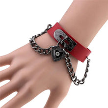 Load image into Gallery viewer, Imprisoned&#39;Punk Dark Heart Pendant Bracelet AlielNosirrah
