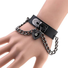 Load image into Gallery viewer, Imprisoned&#39;Punk Dark Heart Pendant Bracelet AlielNosirrah
