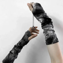 Load image into Gallery viewer, &#39;Ink&#39; Tie-dye Wasteland Punk Gloves AlielNosirrah
