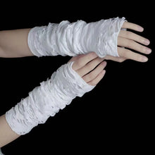 Load image into Gallery viewer, &#39;Innocence&#39; White Ripped Grunge Gloves AlielNosirrah
