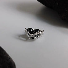 Load image into Gallery viewer, &#39;Jungle&#39; Heart Shape Goth Ring - AlielNosirrah
