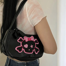 Load image into Gallery viewer, &#39;Killer Bag&#39; Skull Bones Underarm Bag AlielNosirrah
