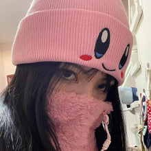 Load image into Gallery viewer, &#39;Kirby&#39; Knitted Pink Kawaii Beanie Hat AlielNosirrah
